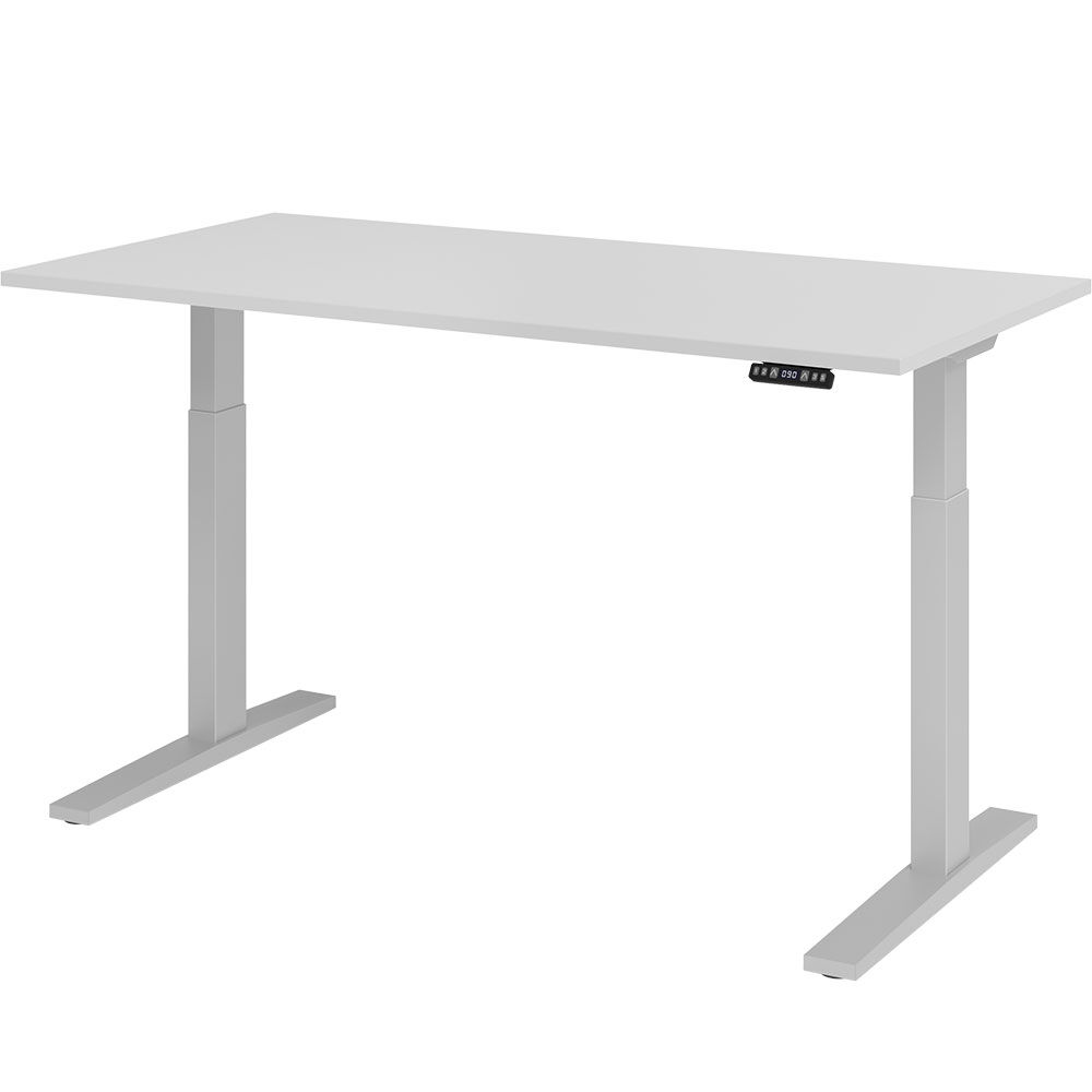 deskgo aktiv MKA Stehschreibtisch silber