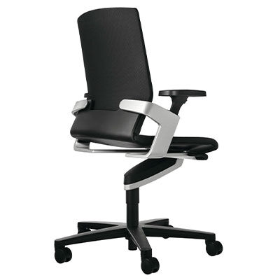 Wilkhahn ON Bürostuhl Echtleder schwarz