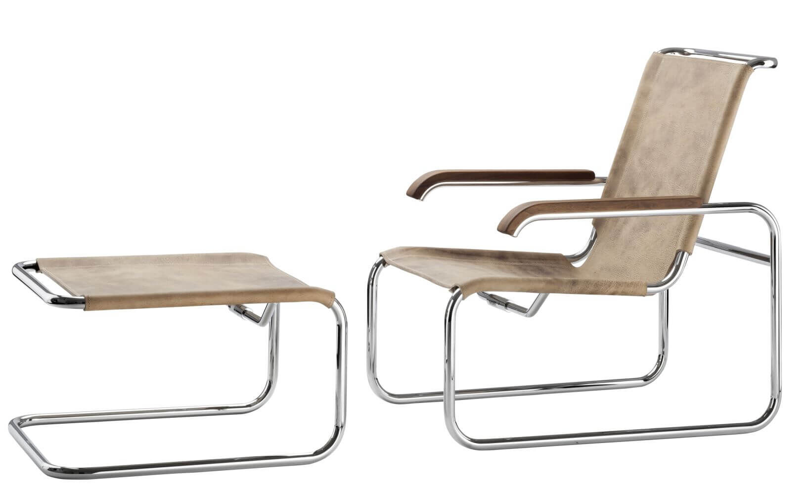 Thonet S35 L Klubsessel Pure Materials Büffelleder
