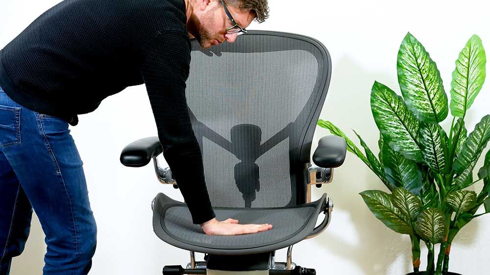 Herman Miller Aeron Sitzfläche aus Mesh Herman Miller Aeron Sitzfläche aus Mesh