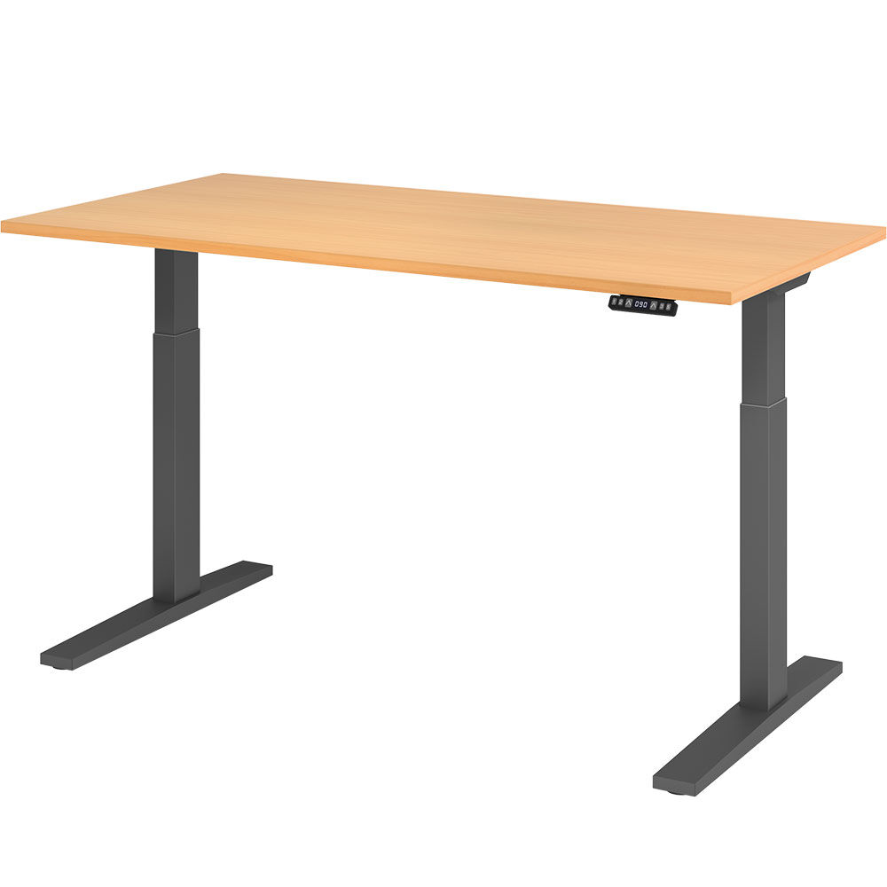 deskgo aktiv MKA Stehschreibtisch Nussbaum