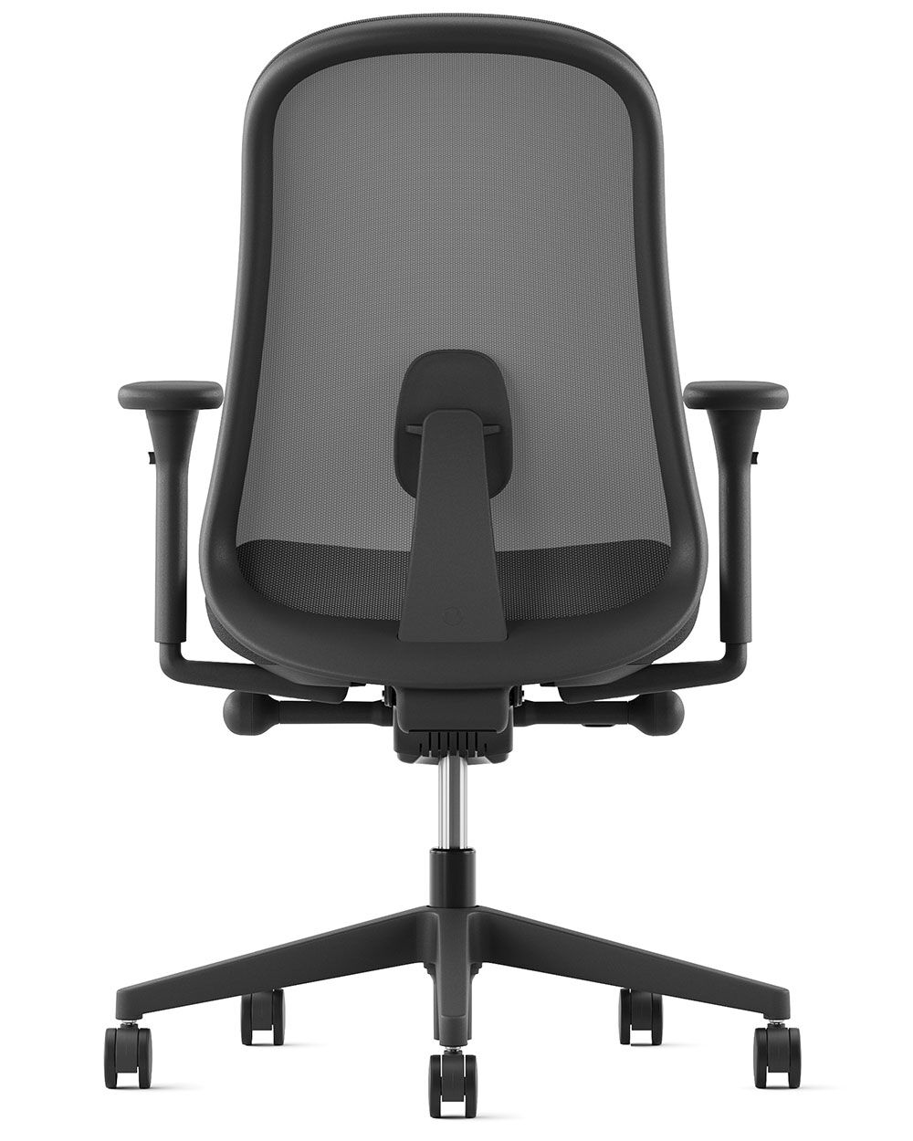 Herman Miller Lino Black mit Netzrücken, hinten