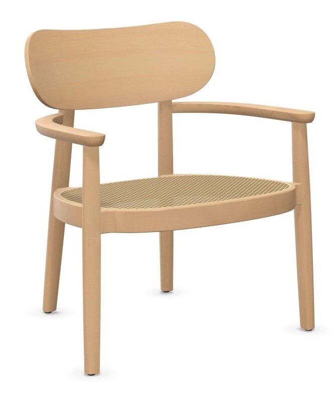Thonet 119 F, Lounge-Sessel, Rohrgeflecht-Sitz 