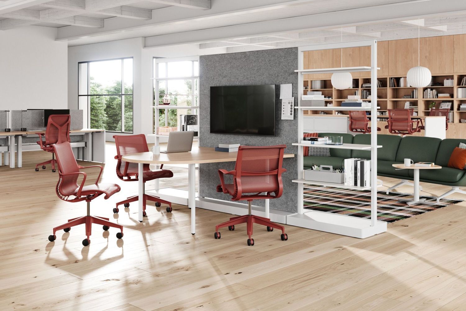 Herman Miller Setu, Mehrzweckstuhl, Rollen,