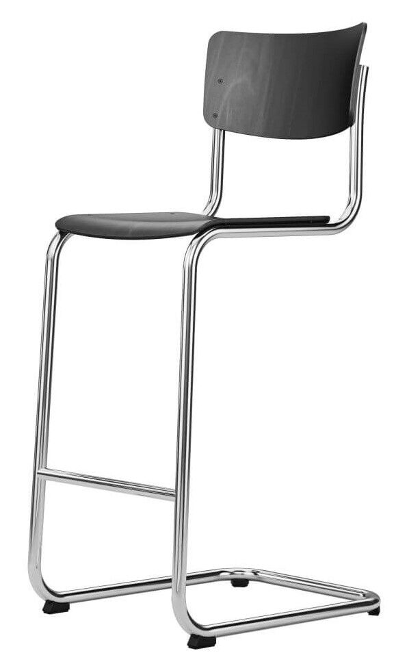 Thonet (S 43 H) Stahlrohrstuhl, Barhocker,
