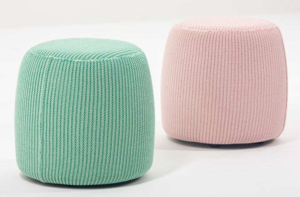 BuzziSpace BuzziKnit Pouf Round, Polsterhocker, akustisch wirksam