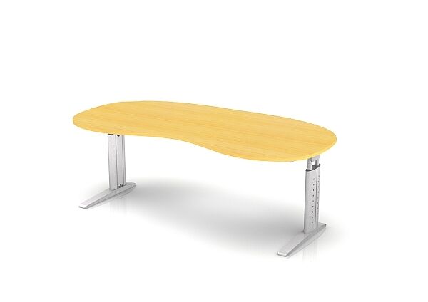 deskgo variabel CU Schreibtisch C-Fuß silber,