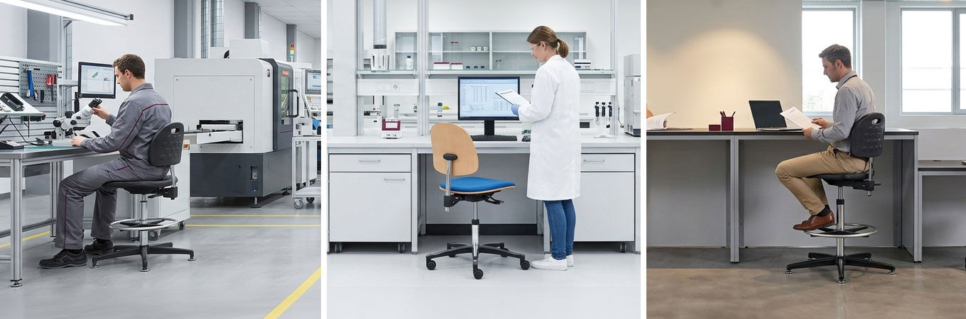 Dauphin Tec Basic Arbeitsstühle in Produktion und Labor