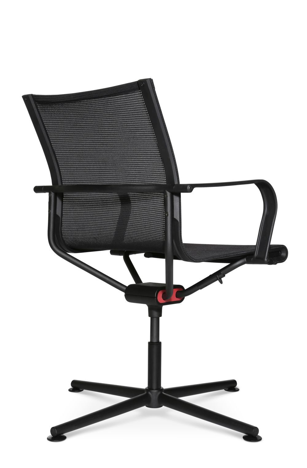 Moderner Bürostuhl mit Netzrückenlehne und ergonomischem Design, ideal für komfortables, dynamisches Sitzen.