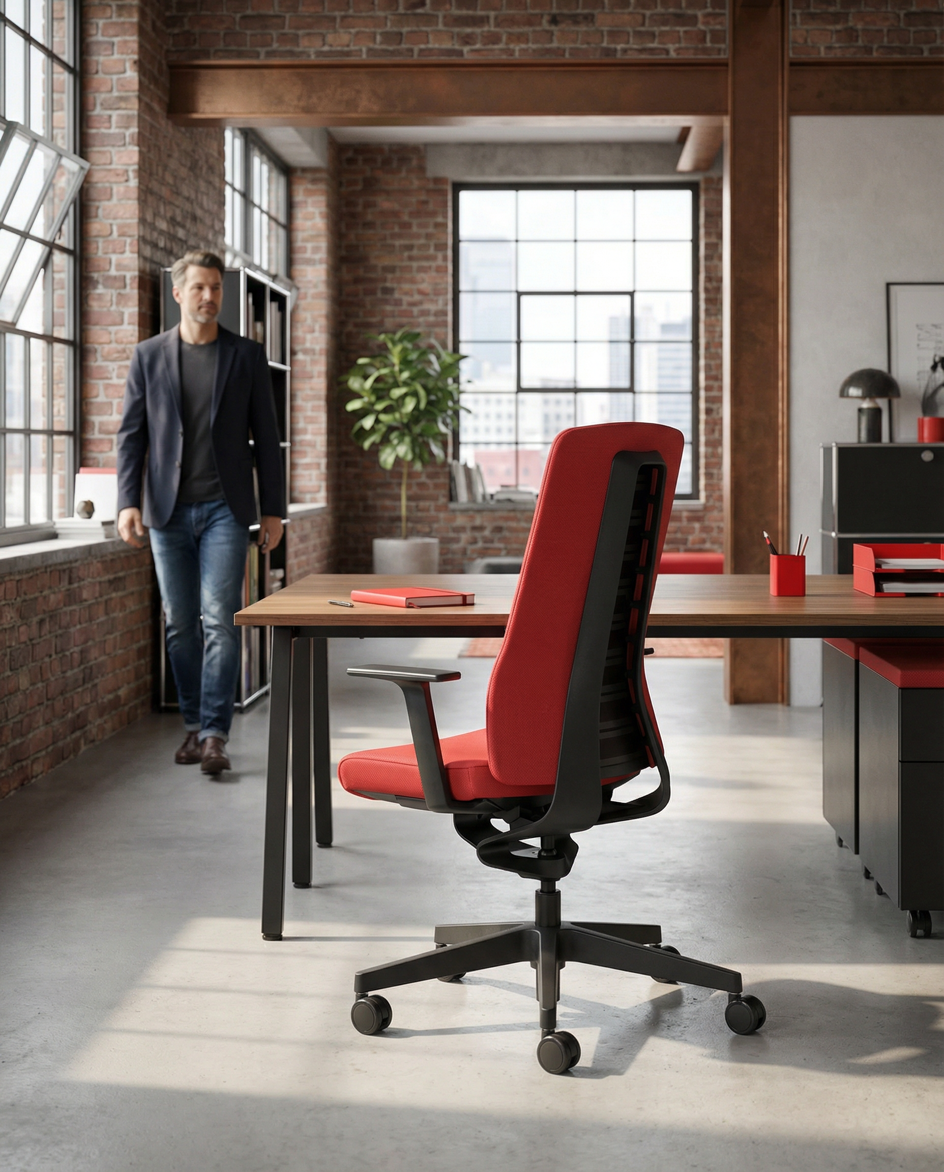 Interstuhl PURE, PU113, konfigurierbar, Chillback-Rücken, ergonomischer Bürostuhl