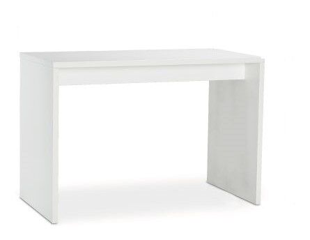 Moderner, weißer Schreibtisch mit minimalistischem Design, ideal für ergonomische Büros oder Home-Offices.