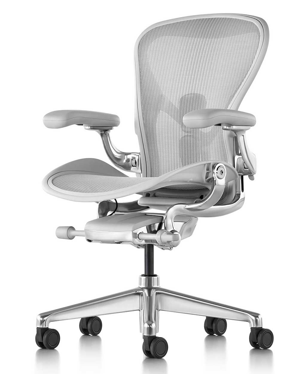 Herman Miller Aeron, Mineral, Größe B, Armlehnen, vorne