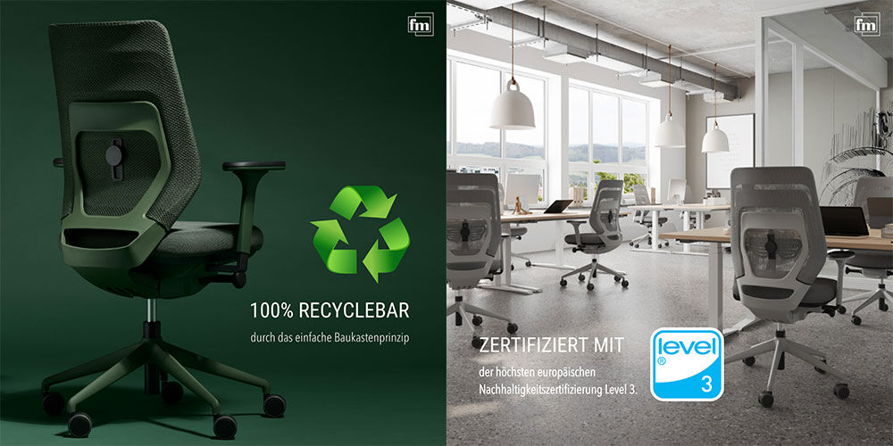 fm Asiento Bürostuhl Zertifizierungen