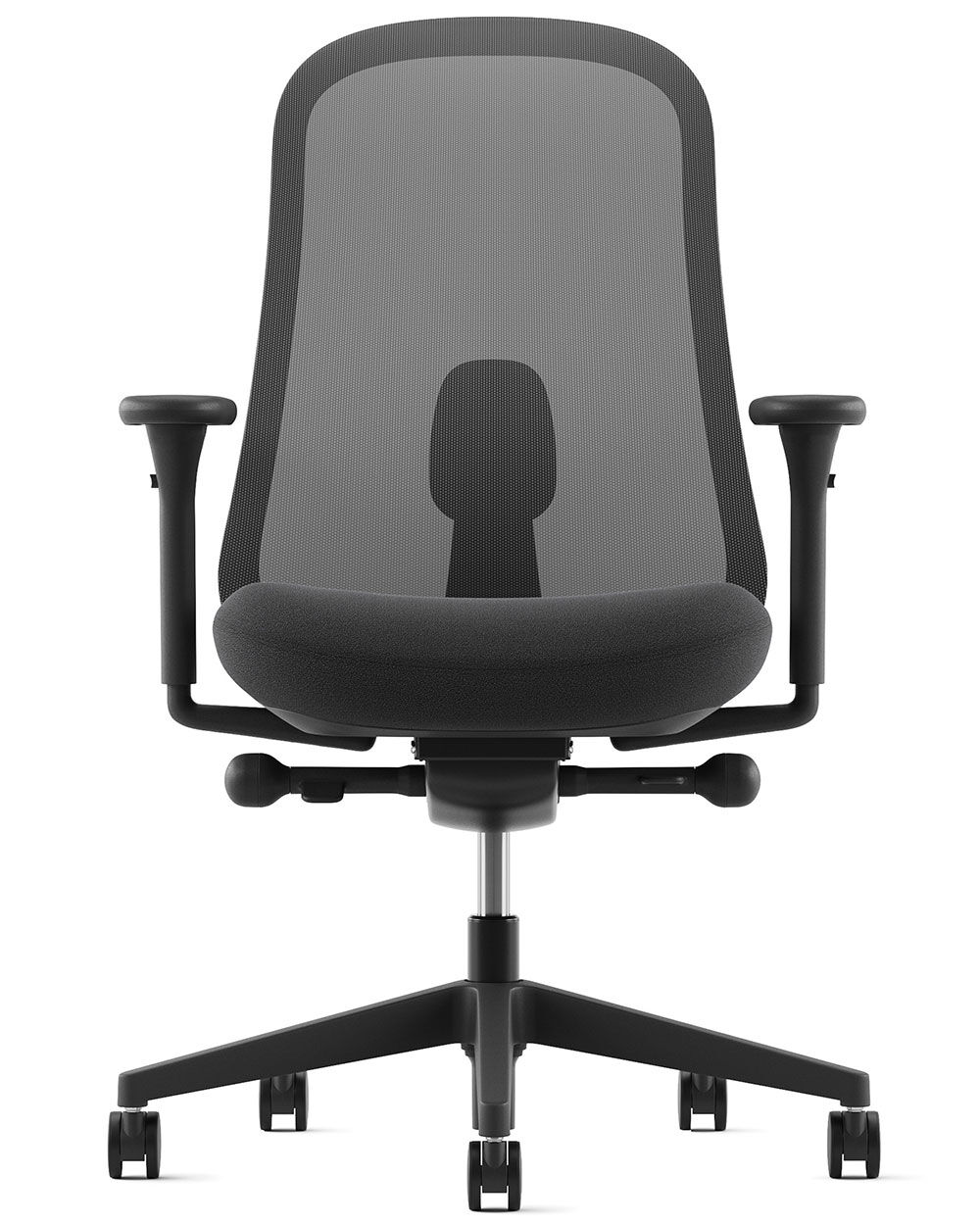 Herman Miller Lino Black mit Netzrücken, vorne