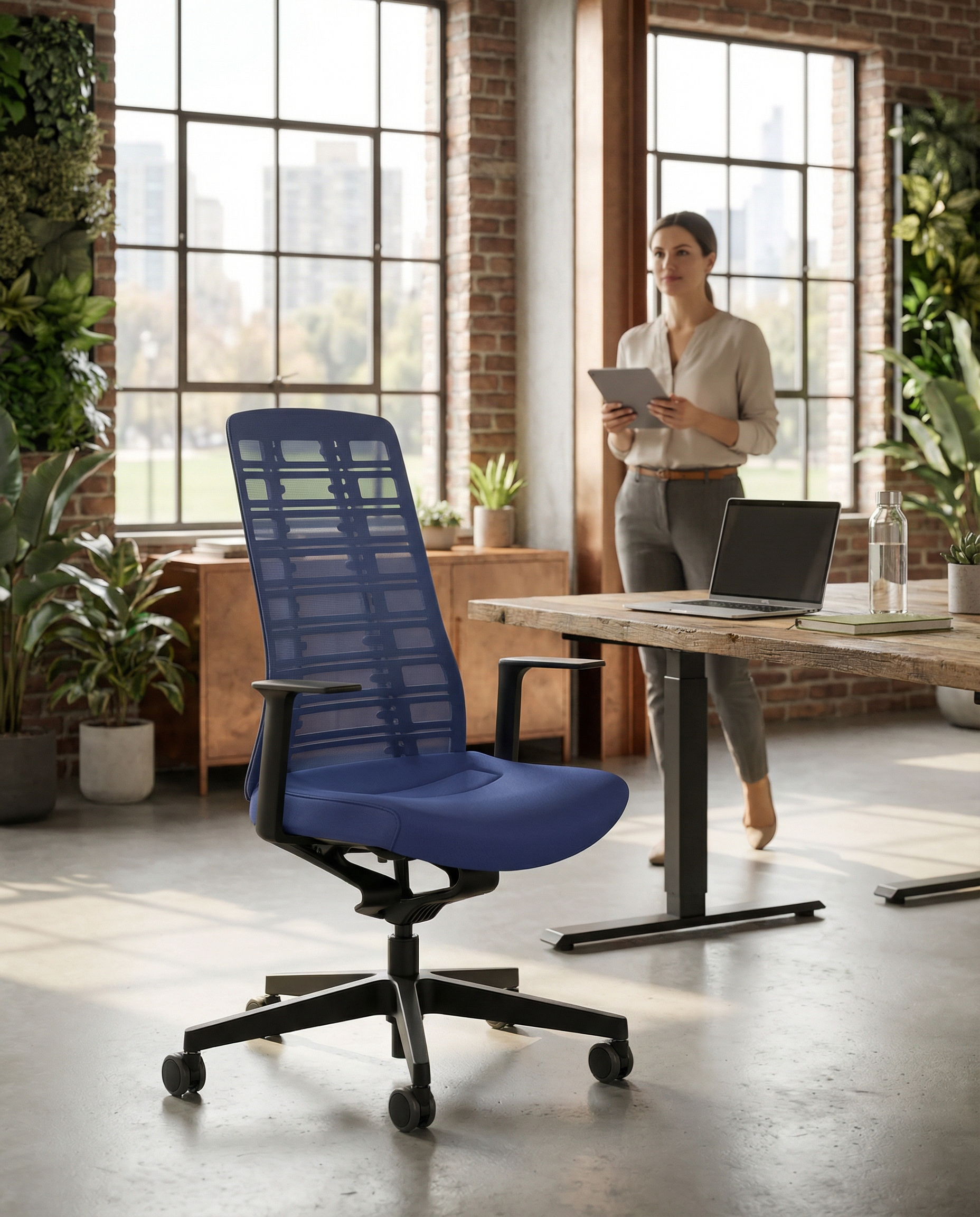 Interstuhl PURE, PU213, konfigurierbar, Netzrücken, ergonomischer Bürostuhl