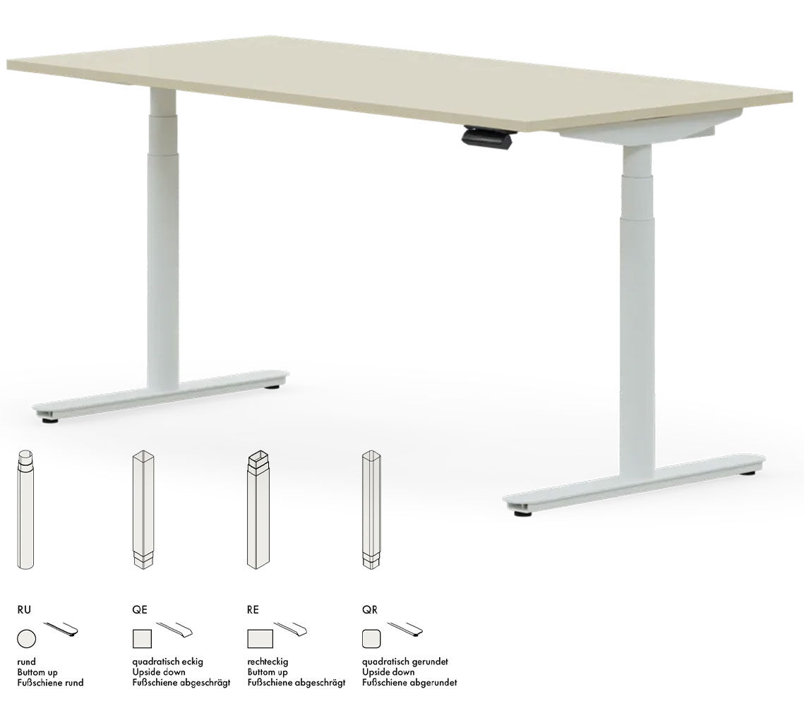 Leuwico Spine 4 Steh-Sitz-Schreibtisch,