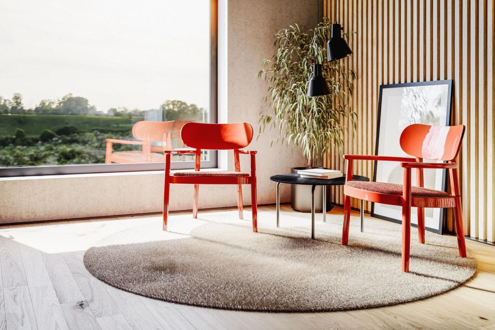 Thonet (119 F) Lounge-Sessel, Rohrgeflecht-Sitz