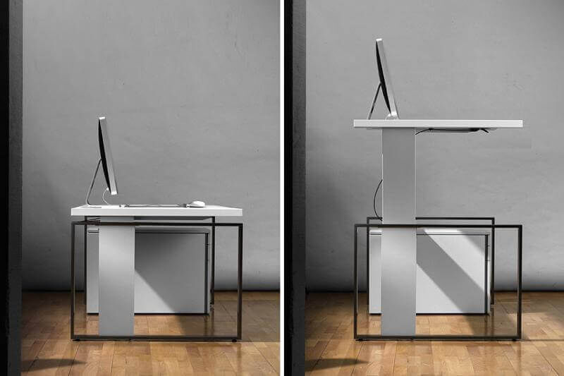 Leuwico iMOVE-F Schreibtisch, Rahmengestell,