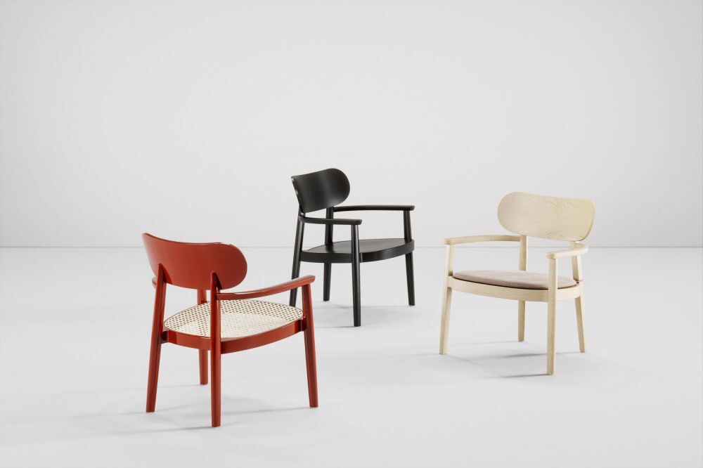 Thonet (119 F) Lounge-Sessel, Rohrgeflecht-Sitz