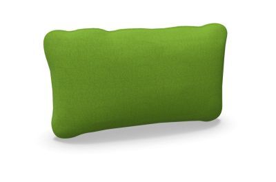 Grünes ergonomisches Rückenpolster in rechteckiger Form, ideal für Unterstützung und Komfort im Büro.