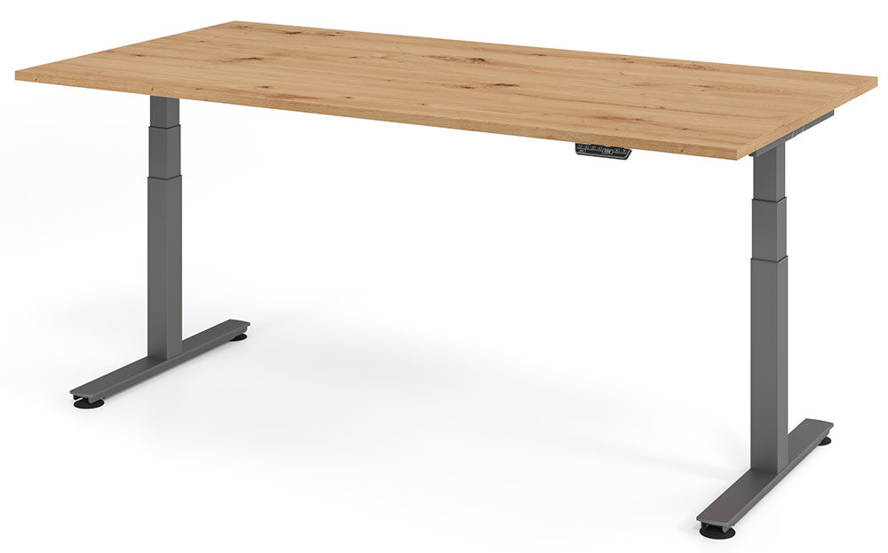 deskgo aktiv memory Steh-Sitz-Schreibtisch 63,5-128,5 cm