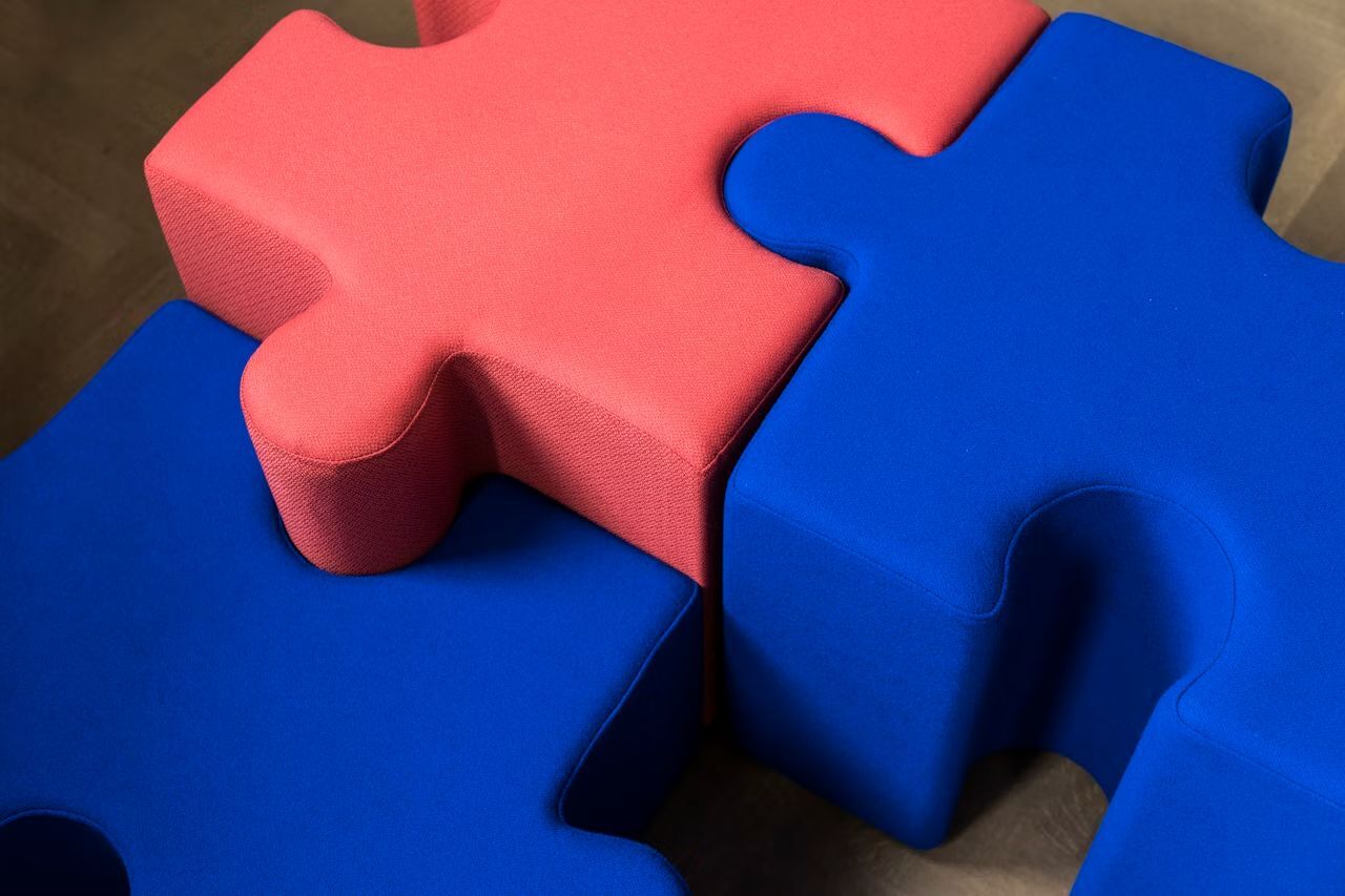 BuzziSpace BuzziPuzzle, Polsterhocker, akustisch wirksam, 2 Größen
