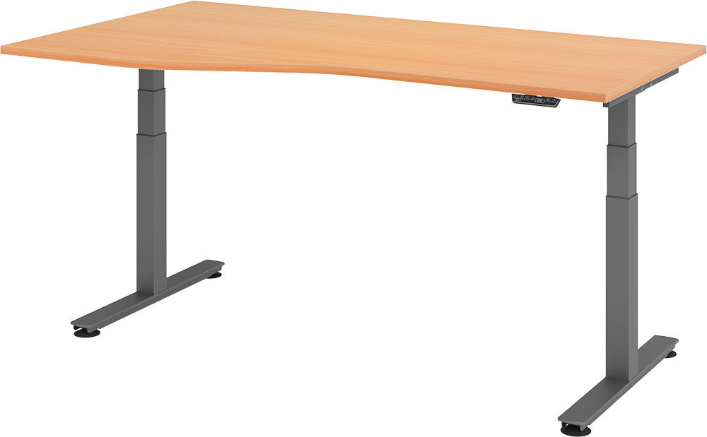 deskgo aktiv memory Steh-Sitz-Schreibtisch 63,5-128,5 cm