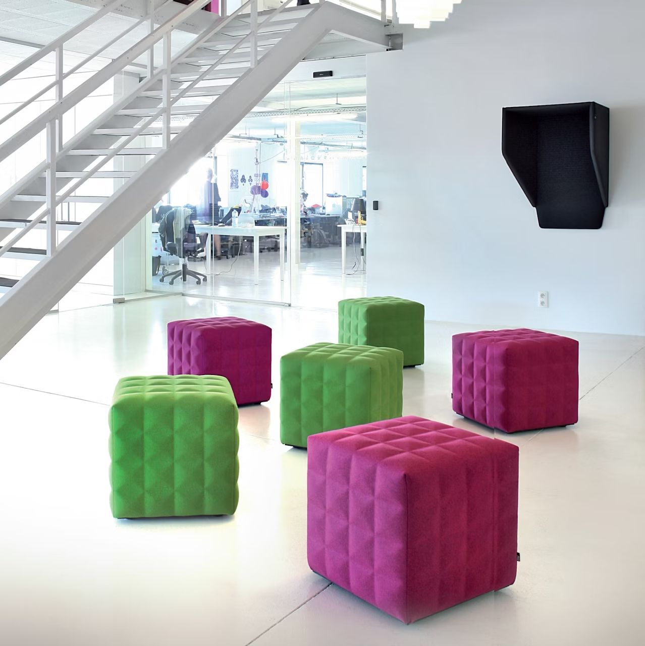 BuzziSpace BuzziCube 3D, Polsterhocker, akustisch wirksam, verschiedene Größen