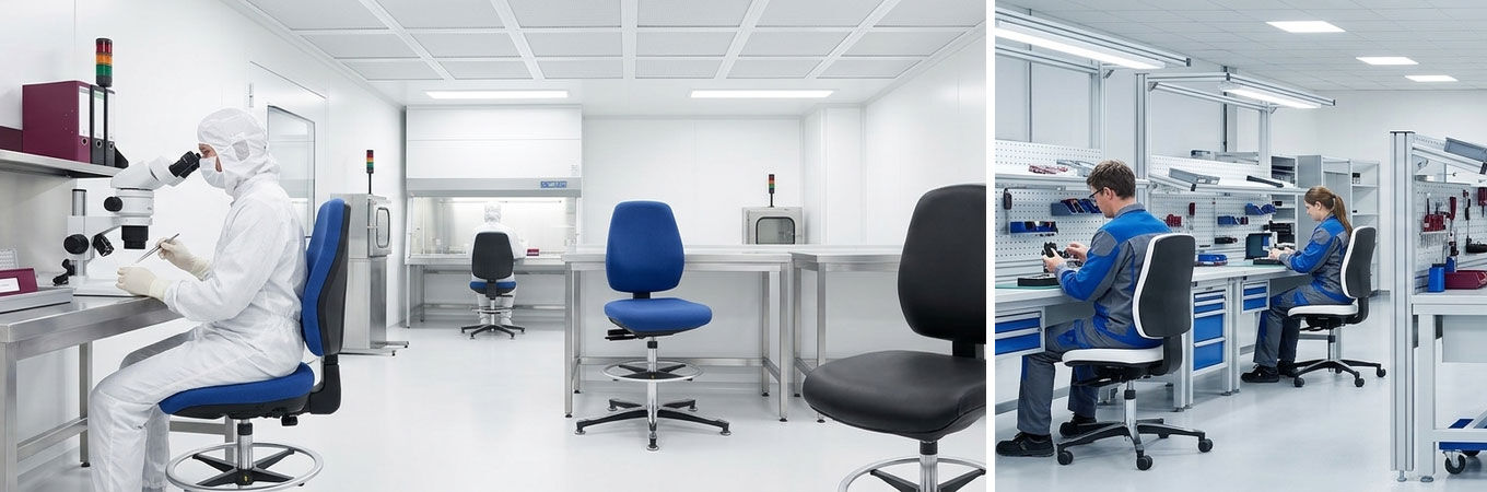 Dauphin Tec Classic Arbeitsstühle in Produktion und Labor