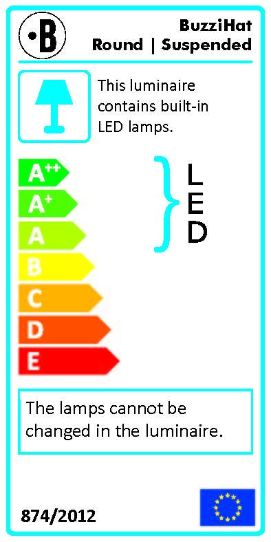 BuzziSpace BuzziHat, LED Deckenlampe, akustisch wirksam, verschiedene Größen