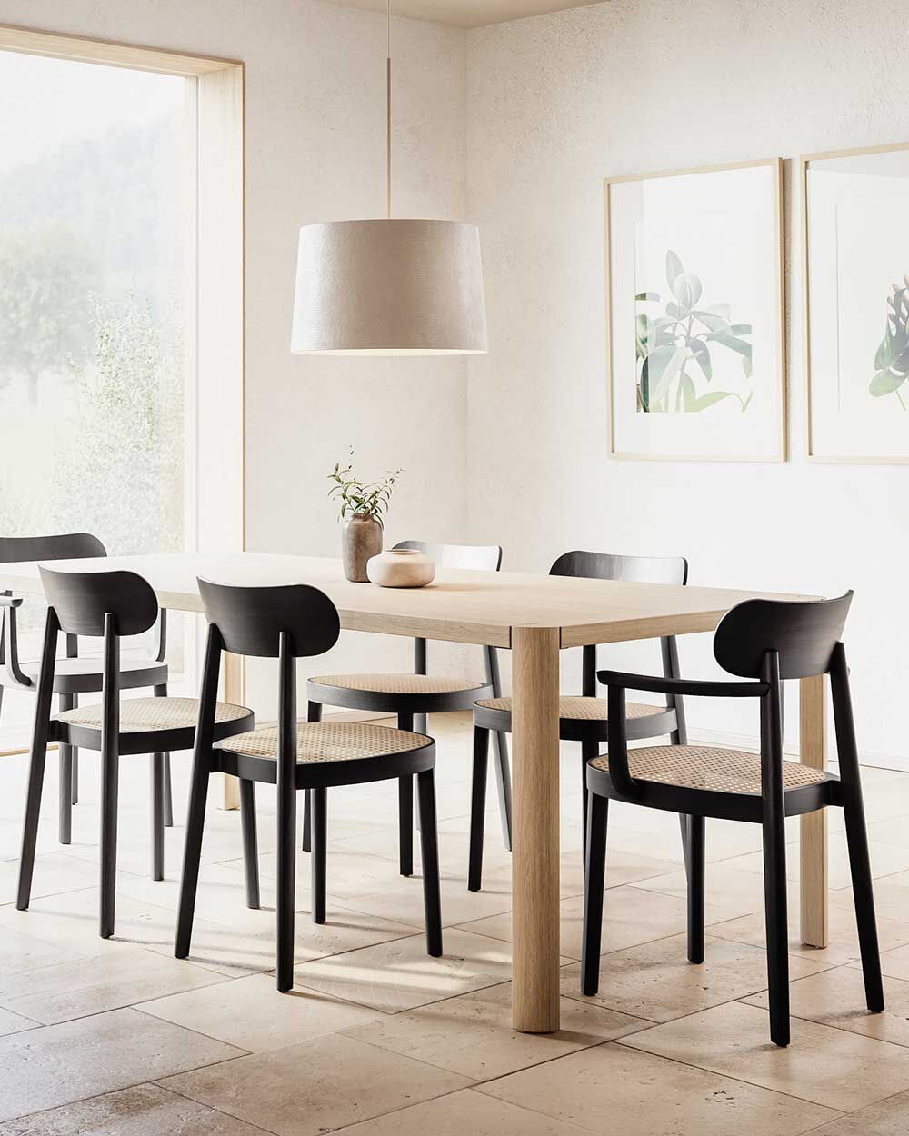 Thonet 118 Holzstuhl mit Rohrgeflecht-Sitz TP29