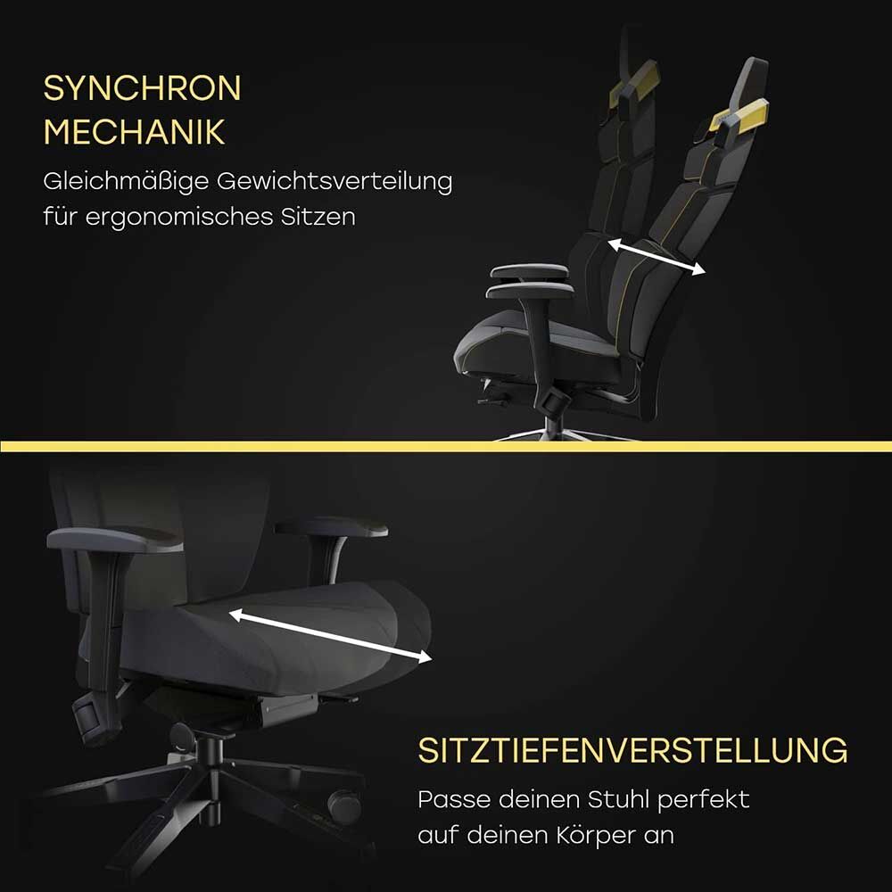 Adept Gaming Chair Ergonomiefunktionen