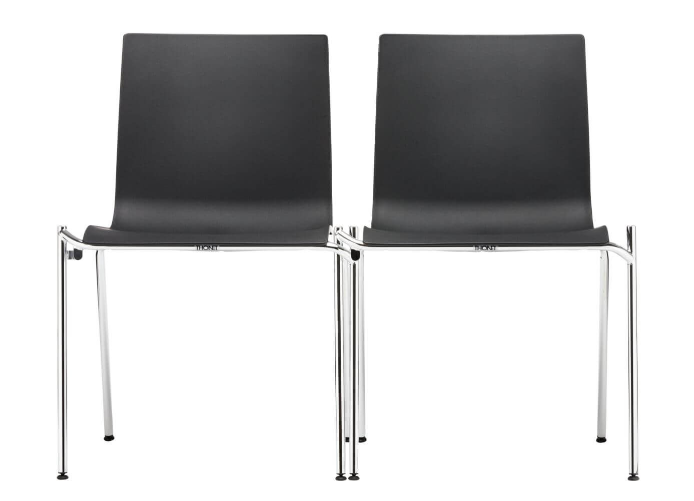 Thonet S 160 F Konferenzstuhl Schale weiß