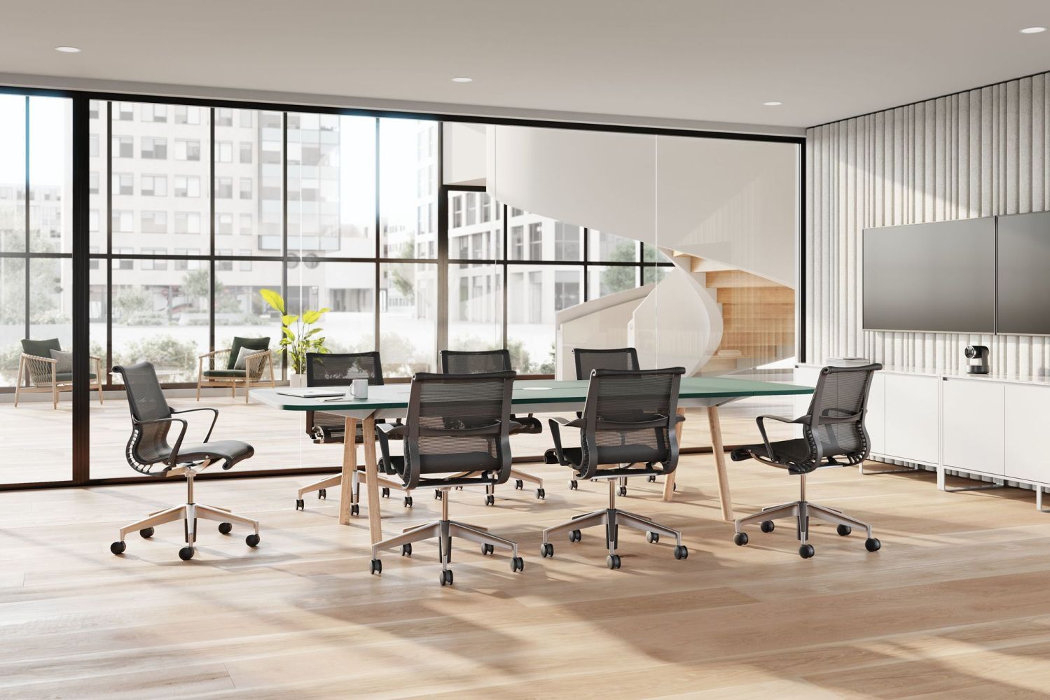 Herman Miller Setu, Mehrzweckstuhl, Rollen,