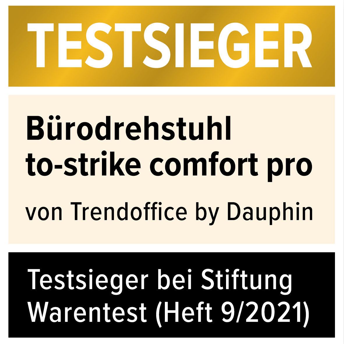 Testsieger Stiftung Warentest Dauphin to strike comfort pro