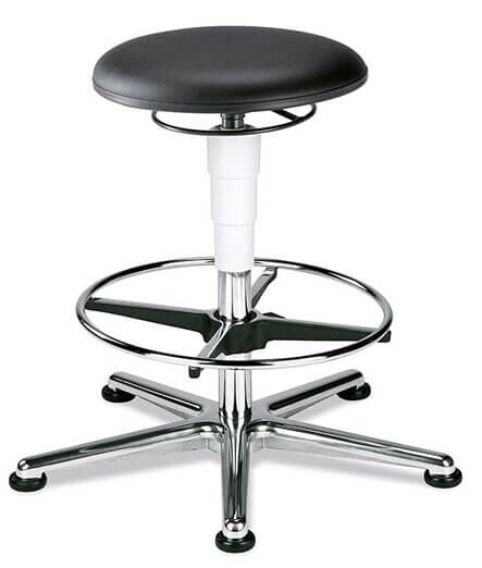 Bimos Reinraum Hocker 3 9469R mit Gleiter und Fußring