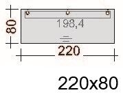 80x220 cm