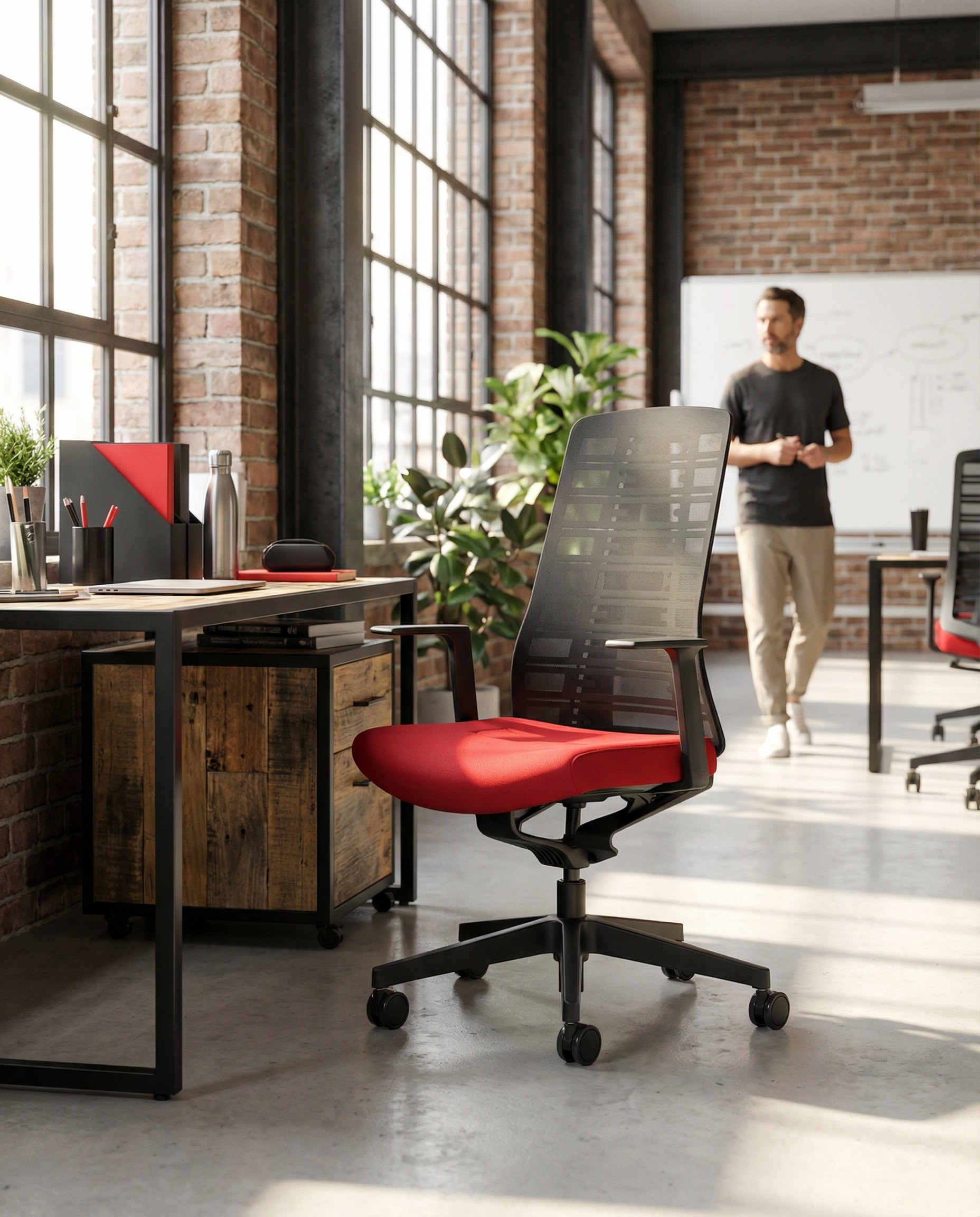 Interstuhl PURE, PU213, konfigurierbar, Netzrücken, ergonomischer Bürostuhl