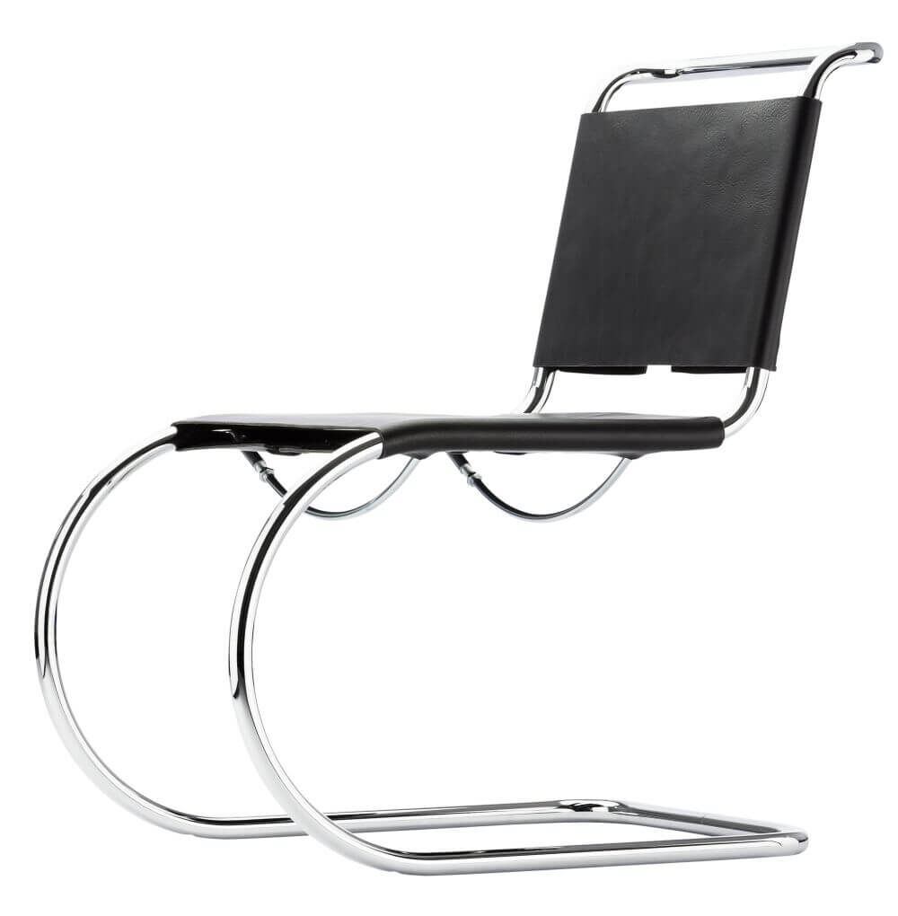 Thonet S 533 L mit Kernleder schwarz