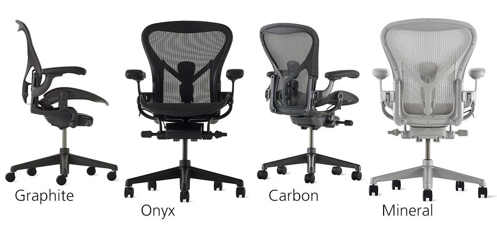 Herman Miller Aeron Chairs in verschiedenen Farben