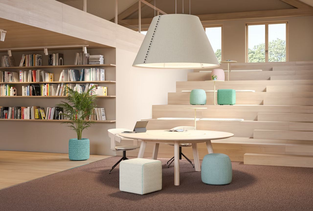 BuzziSpace BuzziKnit Pouf Square, Polsterhocker, akustisch wirksam