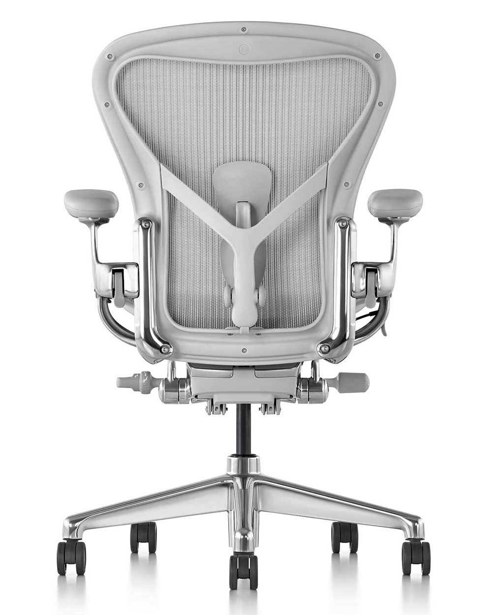 Herman Miller Aeron, Mineral, Größe B, Armlehnen, hinten