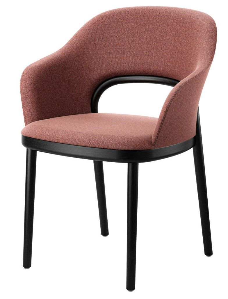 Moderner Bürostuhl mit roten Polstern und schwarzen Beinen, ergonomisch gestaltet für dynamisches Sitzen.