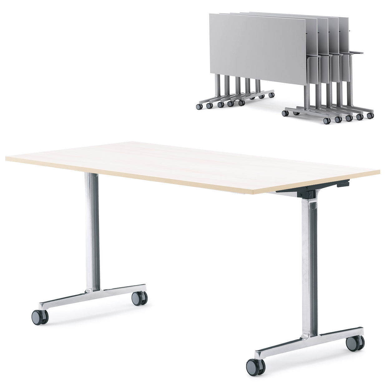 RBM (u-Connect) Klapp-Tisch mit Rollen, stapelbar,