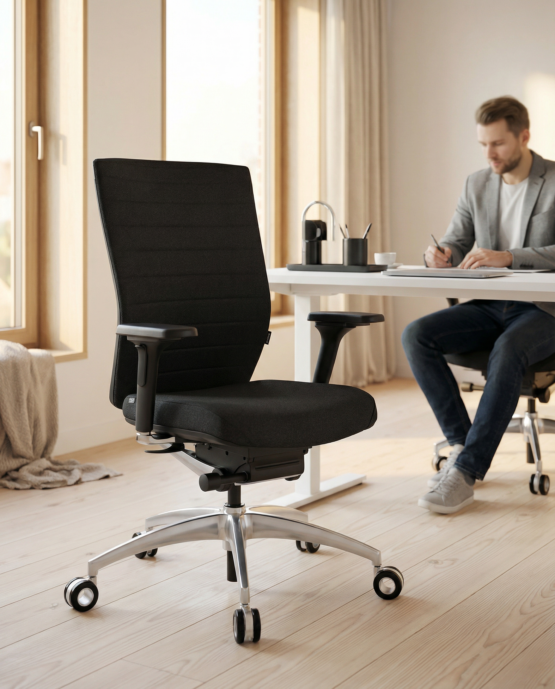 Wagner Titan 20, ergonomischer Bürostuhl, Netz-Polsterrücken