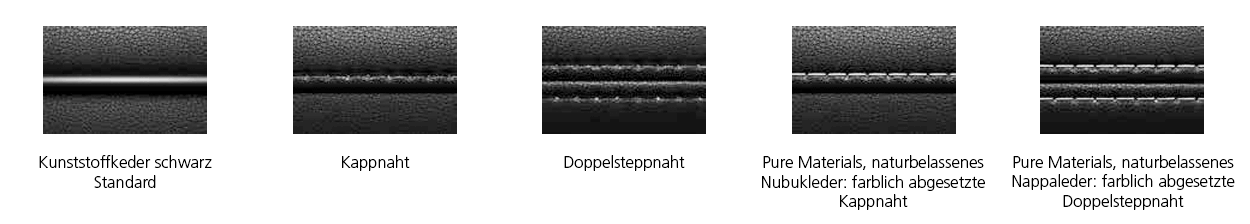 Verschiedene Polsternähte bei Thonet Möbeln