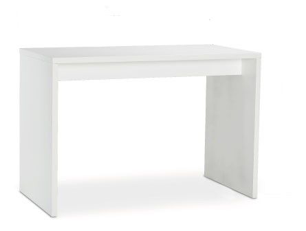 Moderner, weißer Schreibtisch mit minimalistischen Linien, ideal für das Büro oder Homeoffice.