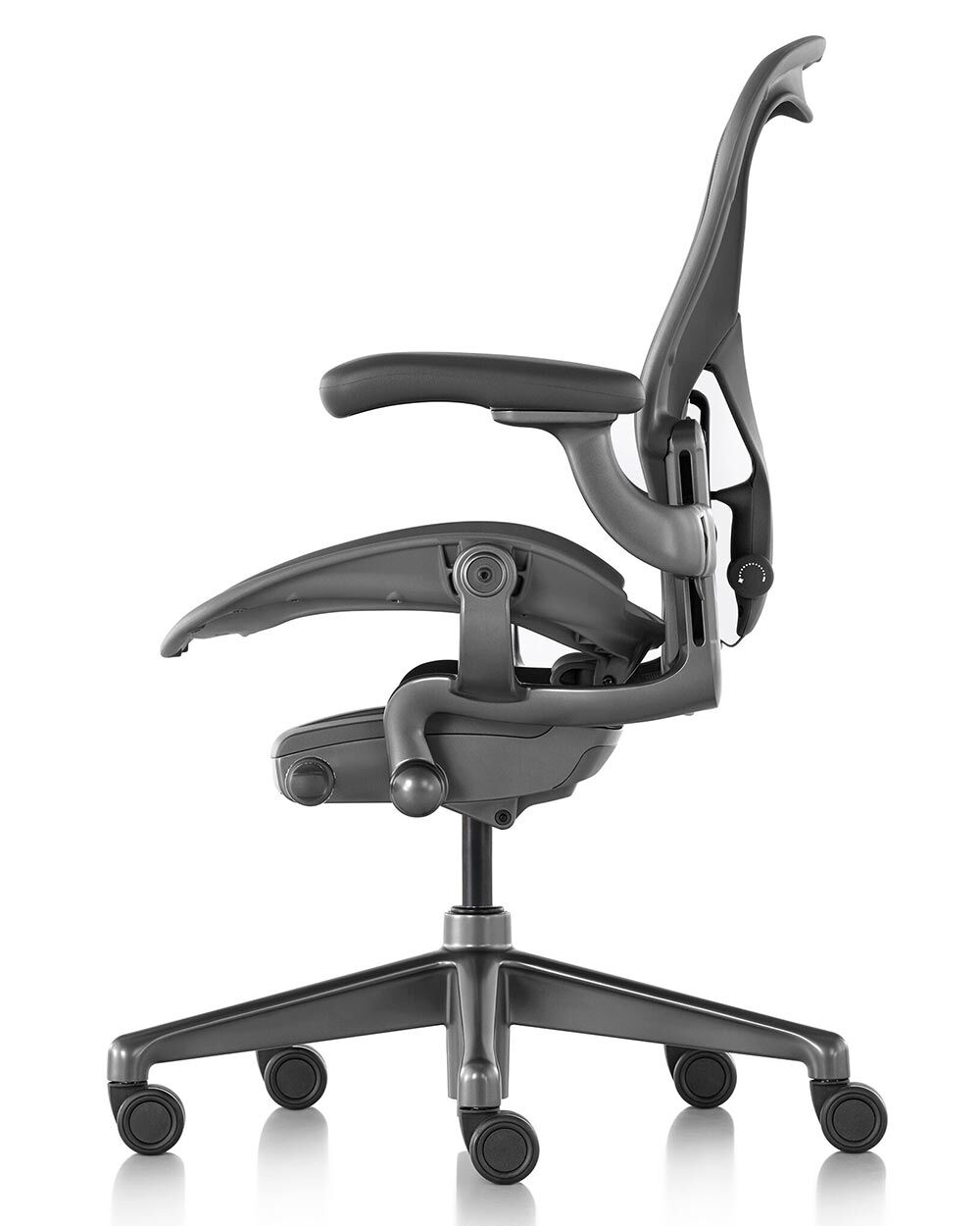 Herman Miller Carbon Größe B Armlehne Vinyl seitlich