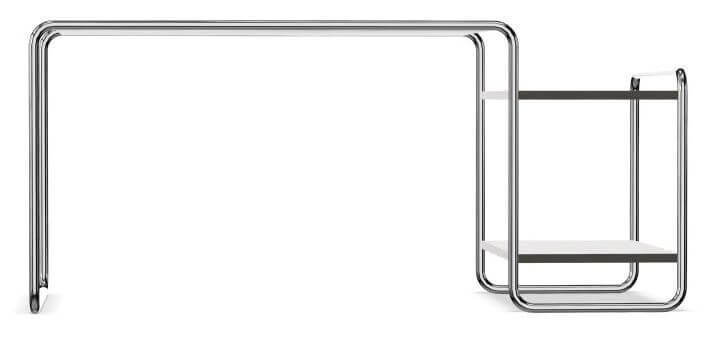Thonet S 285/1, Schreibtisch, Stahlrohrgestell,