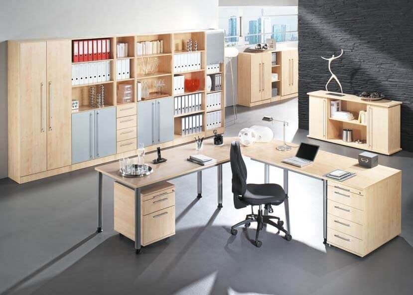 deskgo variabel H Schreibtisch H-Gestell silber